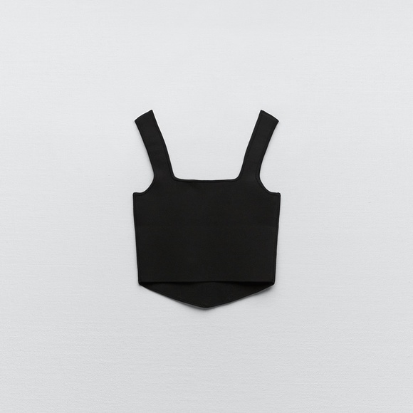Zara Knit Corset Tank Top Size Small - Picture 2 of 7